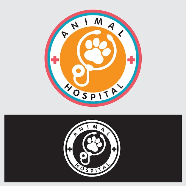 Vector animal hospital logo