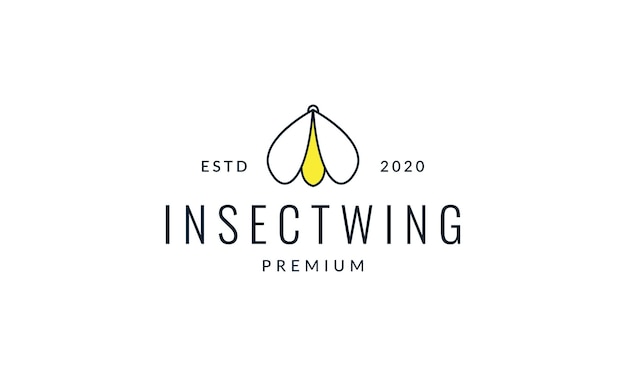 Animal insect fireflies modern shape lines logo vector icon illustration design