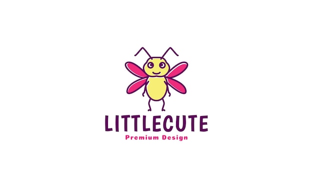 Animal insect little beetle cute cartoon colorful logo design vector icon symbol illustration