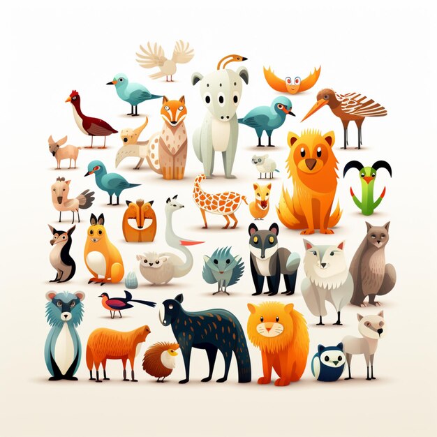 Vector animal isolated on transparent background