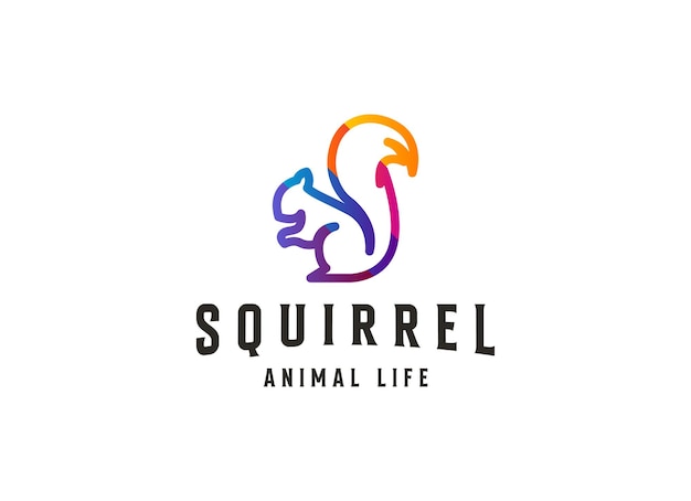 Vector animal life logo with the title'logo for a company called squirrel '