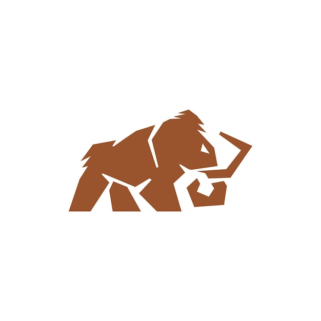 Animal Mammoth Geometric Logo Design