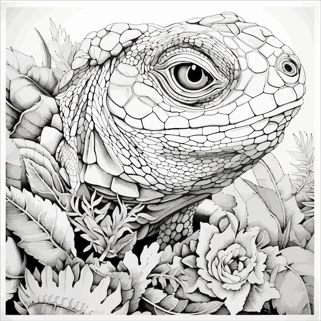 Vector animal mandala coloring page for all ages