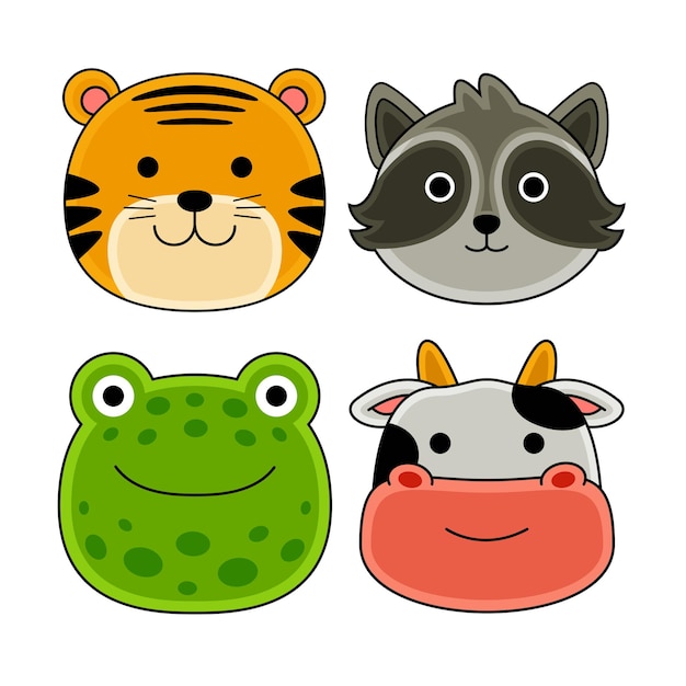 Vector animal objects vector illustrations set