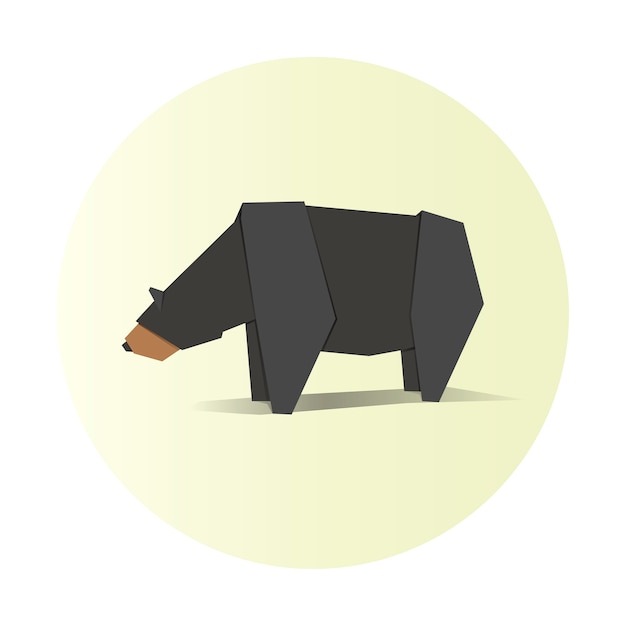 Animal origami vector