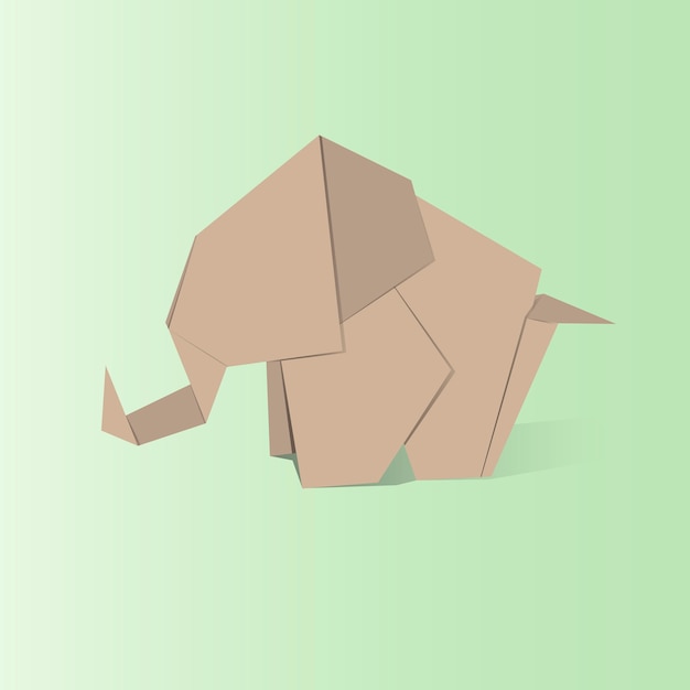 動物の折り紙のベクトル