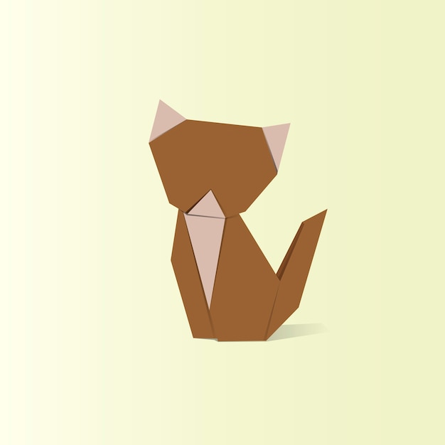 Vector animal origami vector