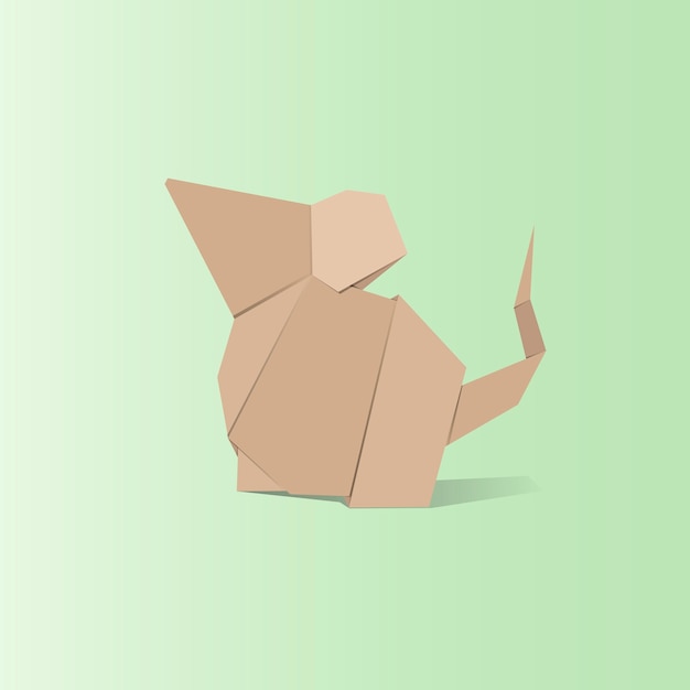 動物の折り紙のベクトル