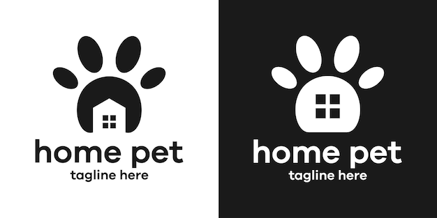 Animal pet and home logo vector illustration