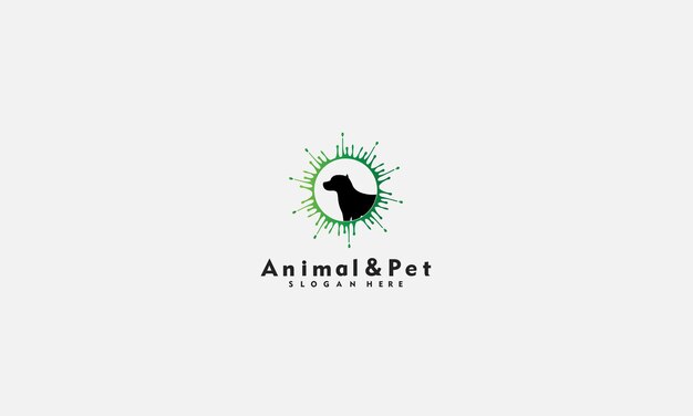 Vettore logo di animali e animali domestici modello vettoriale