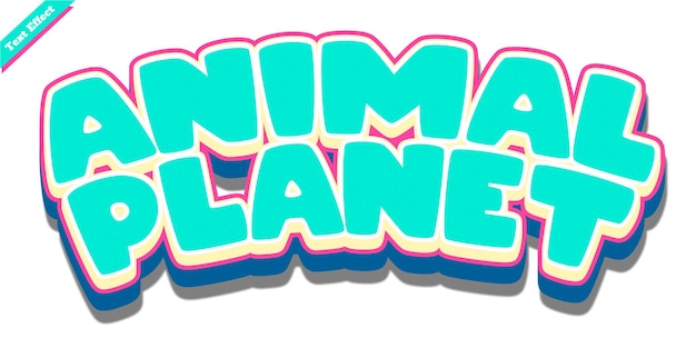 Animal planet text effect