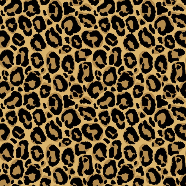 Vector animal print. seamless pattern with leopard fur texture. repeating wrapping paper, wallpaper or scrapbooking.