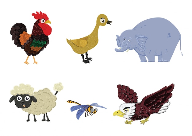 Vector animal set collection