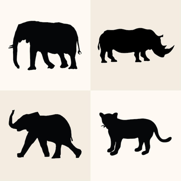 Animal silhouette vector illustration