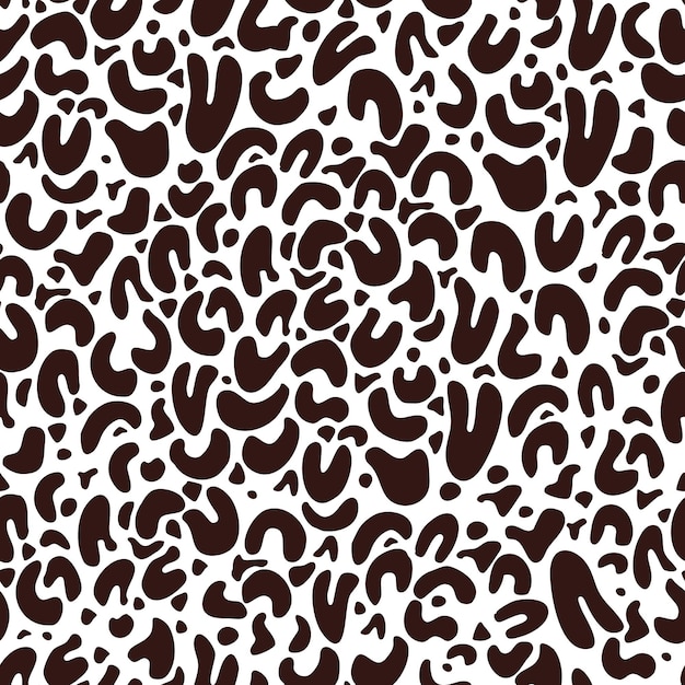 Animal skin leopard pattern, african wild texture, vector illustration