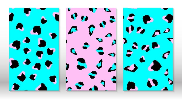 Animal skin leopard pattern.  pink, blue colors