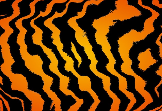 오렌지와 블랙 컬러의 호랑이 가죽 동물 가죽 패턴
