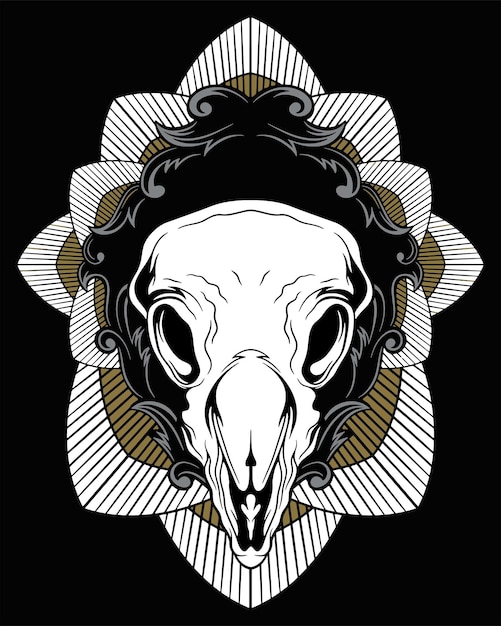 Vector animal skull