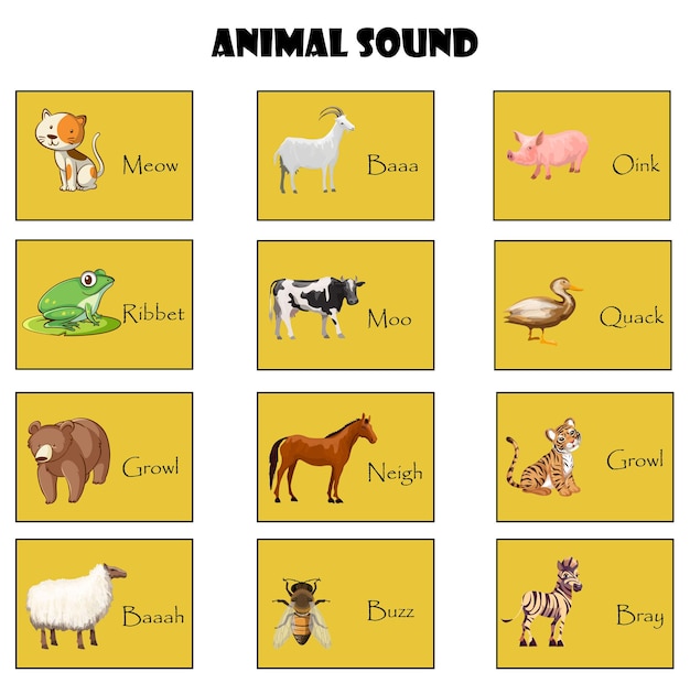 Vector animal sound