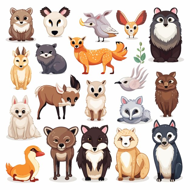 Vector animal_sticker_pack