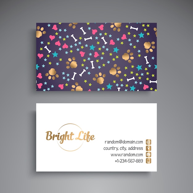 Animal trace business card