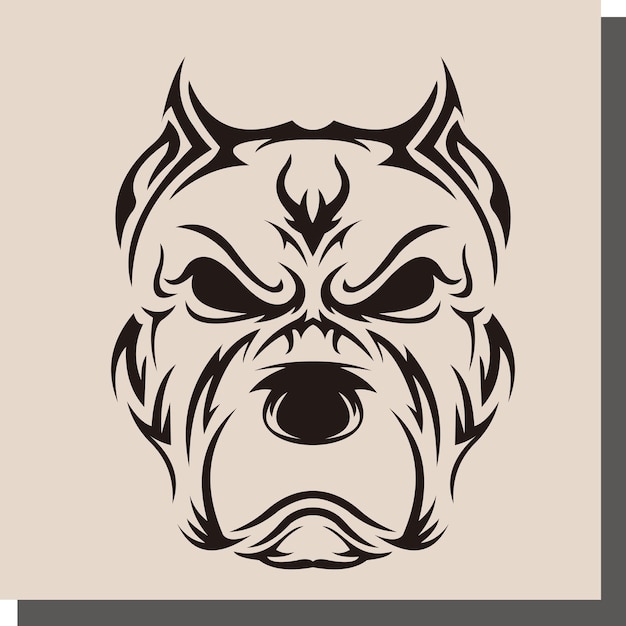 Premium Vector | Animal tribal dog head vektor