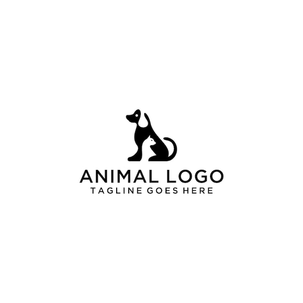 Animal vector logo about animal affection logo design