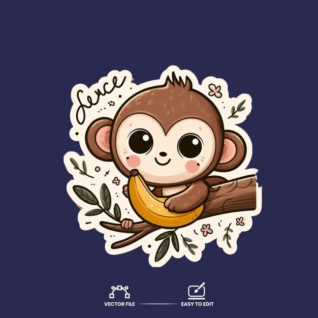 Animal vector sticker design