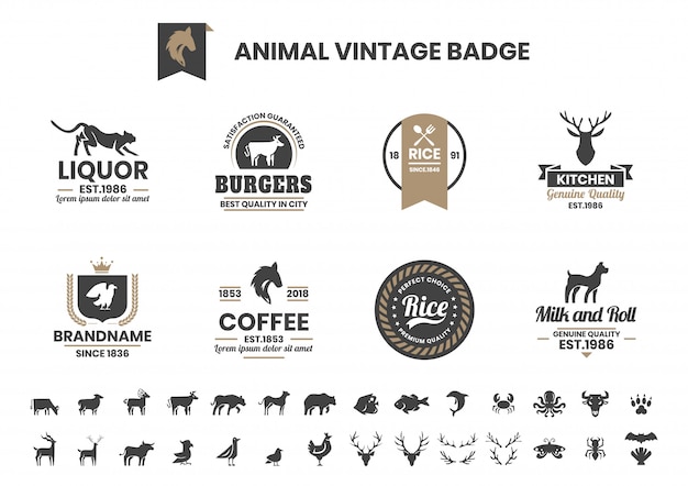 Animal vintage per banner