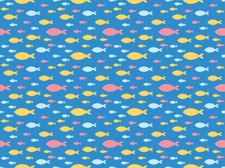 Vector animal watercolor sea underwater pattern seamless background ocean ornament vector cartoon character