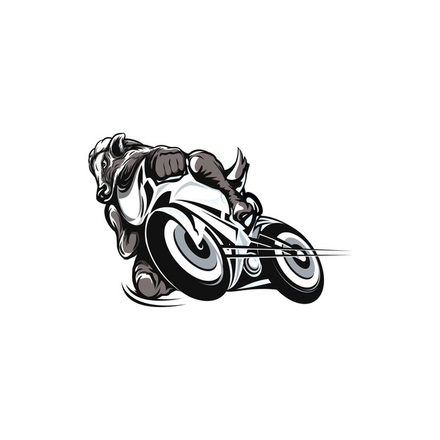 Vector animale riding a bike illustrations