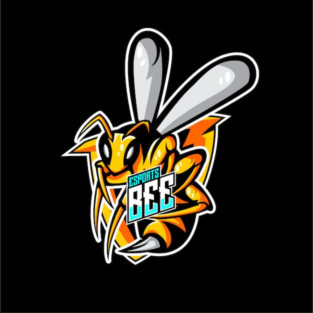 Animals bee logo sport style