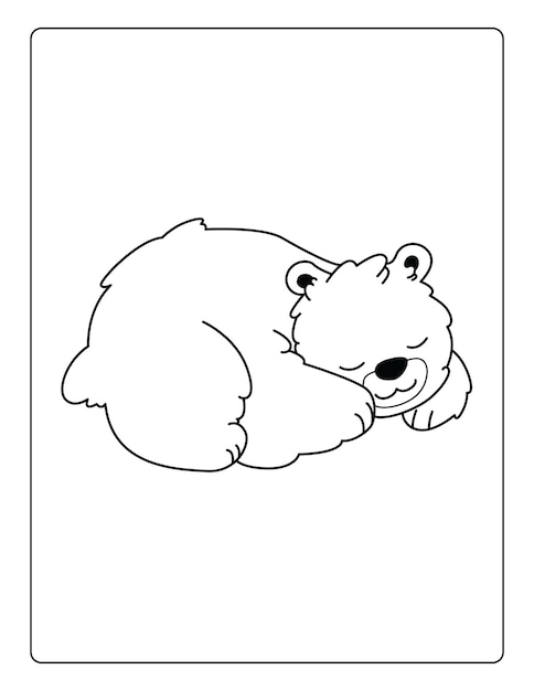 Animals Coloring Pages for kids with cute animals black and white activity worksheet