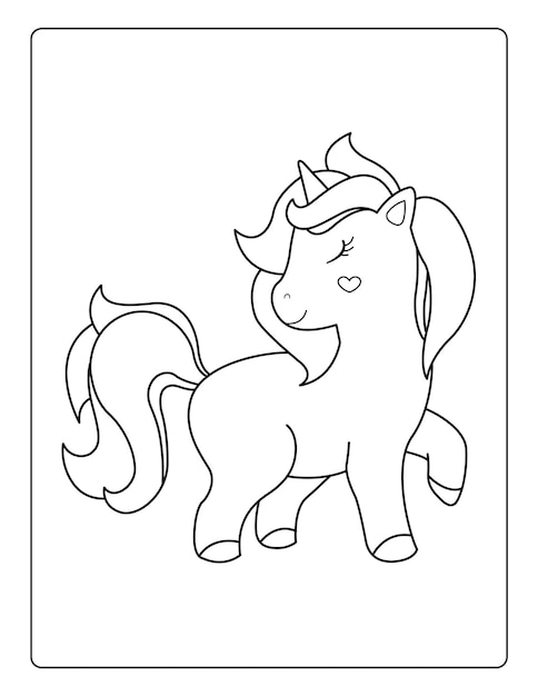 Animals Coloring Pages for kids with cute animals black and white activity worksheet