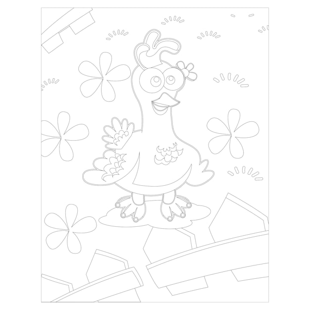 Vector animals coloring pages for kids