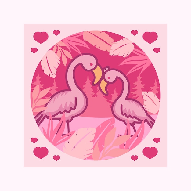 Vector animals falinggo couple love