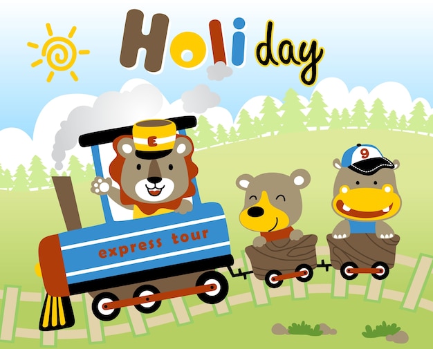 animals holiday with train