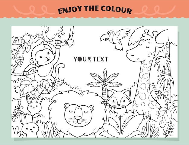Animals kingdom coloring for kids