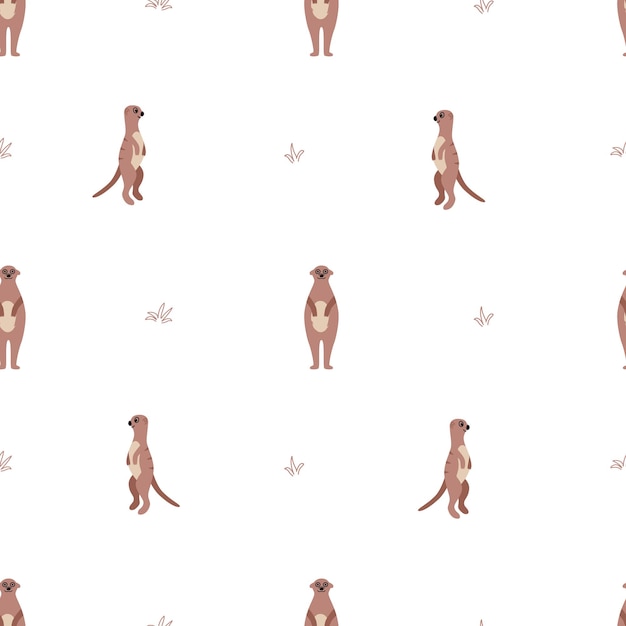 アフリカの動物ミーアキャット衣類のパッケージに印刷するための背景の壁紙