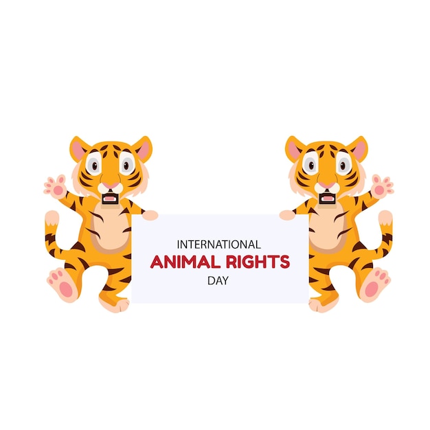 animals RIGHTS day illustration vector