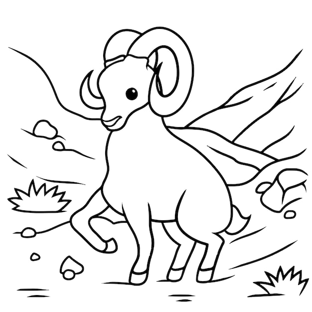 Animated coloring goat