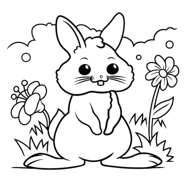 Animated coloring rabbit