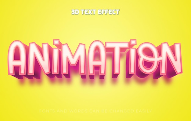 Animation film titel 3d bewerkbare tekst effect stijl