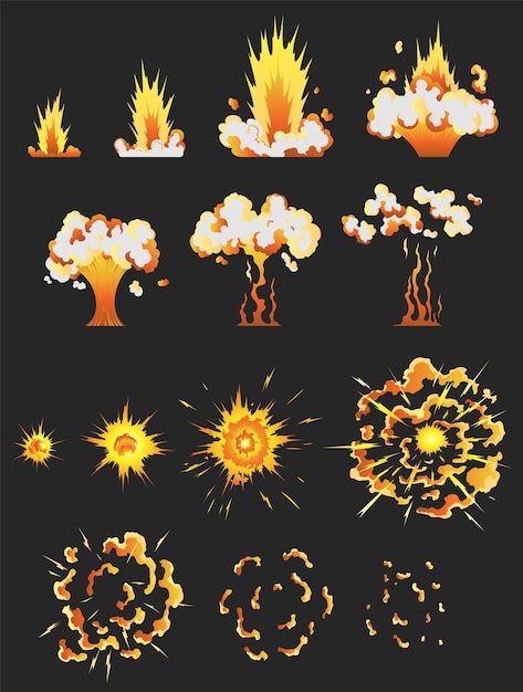 Animation for game of the explosion effect