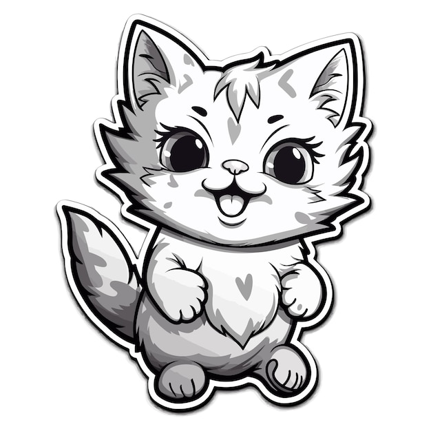 Gray cat illustration Kitten Anime Cat Manga cat cute television mammal  png  PNGEgg