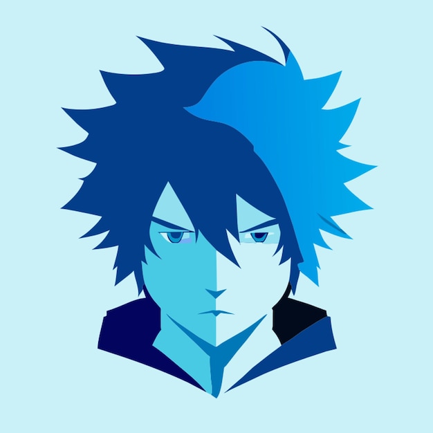 Vector anime character vector illustration