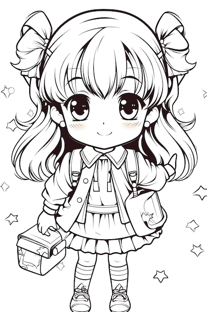 Anime coloring page