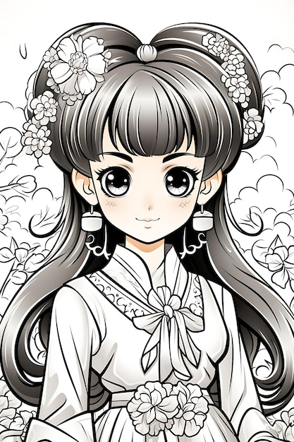 anime coloring page