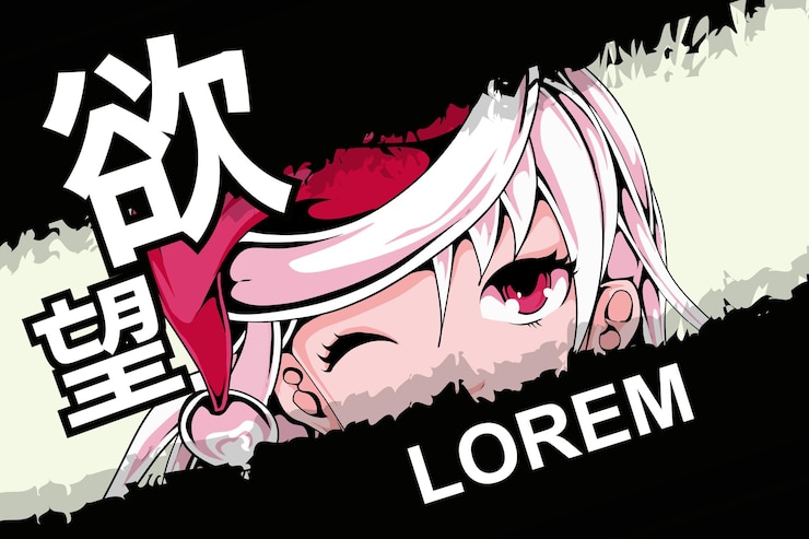 Vector anime comic manga style