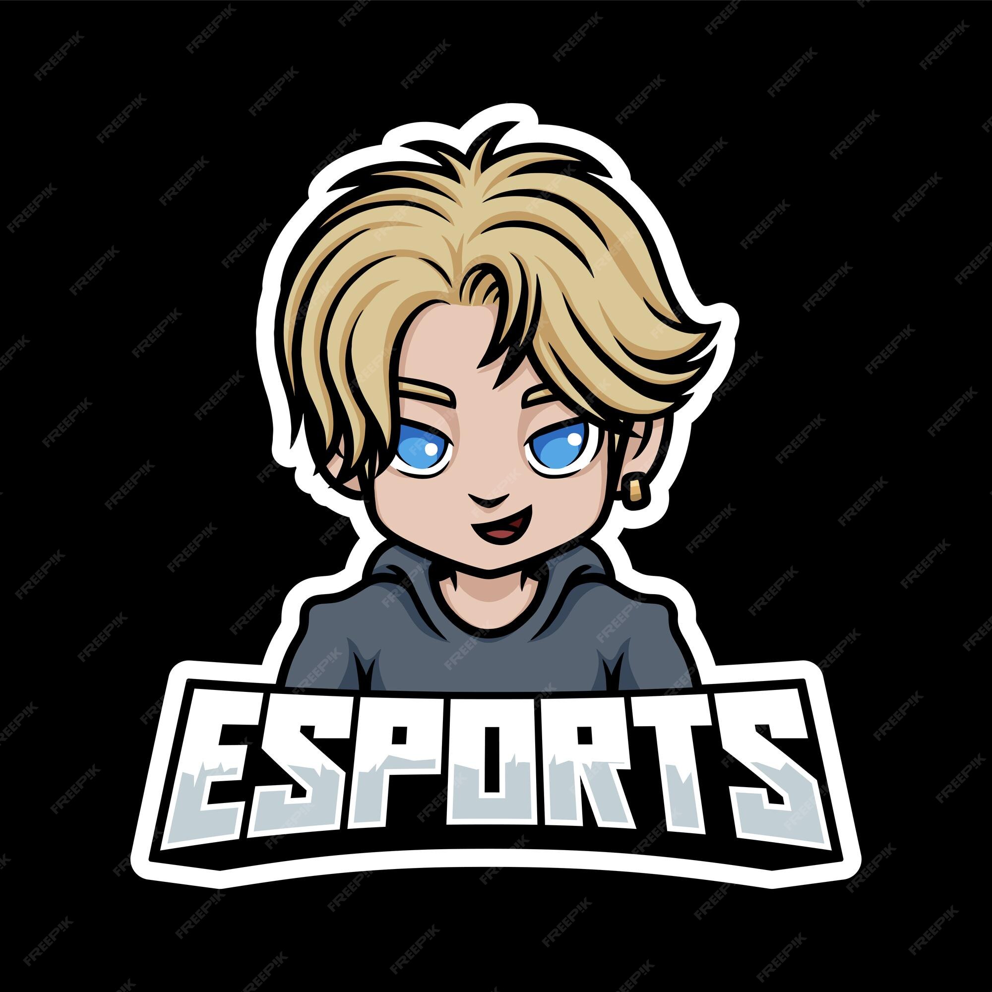 Premium Vector  Gamer anime boy playing on smart phone esport logo